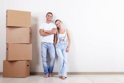 Secure furniture storage unit in Merton with household items