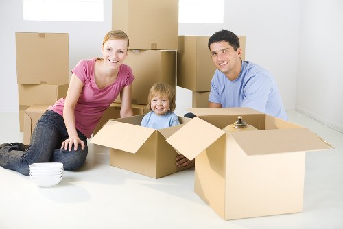 Preparing boxes and furniture for a local move in Merton