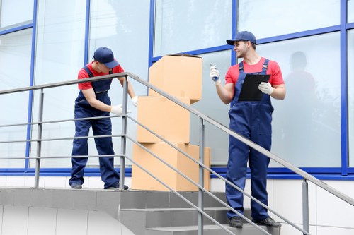 Merton Storage staff following safety procedures in a storage facility